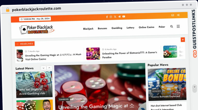 Publish Guest Post on pokerblackjackroulette.com