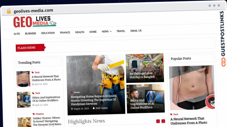 Publish Guest Post on geolives-media.com