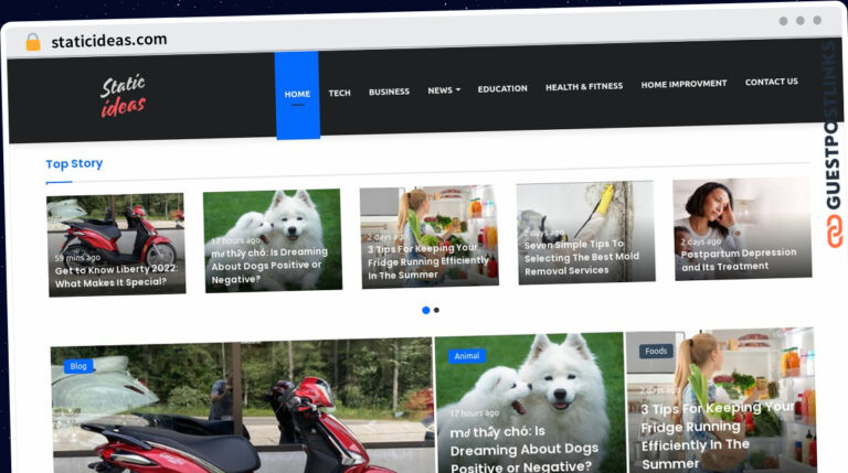 Publish Guest Post on staticideas.com