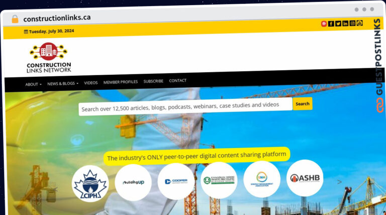 Publish Guest Post on constructionlinks.ca