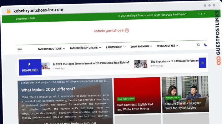 Publish Guest Post on kobebryantshoes-inc.com
