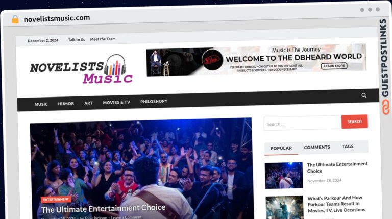 Publish Guest Post on novelistsmusic.com
