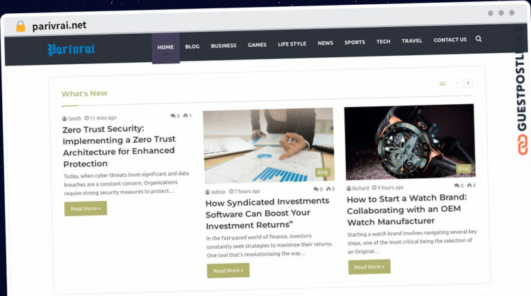 Publish Guest Post on parivrai.net