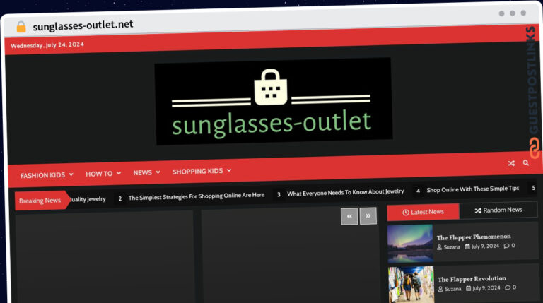 Publish Guest Post on sunglasses-outlet.net