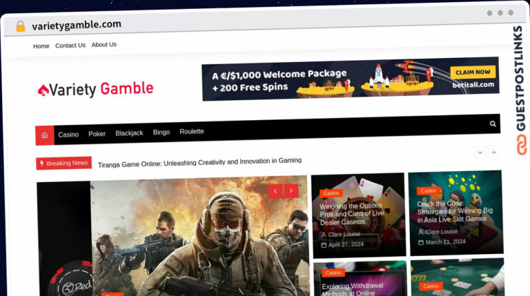Publish Guest Post on varietygamble.com