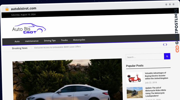 Publish Guest Post on autobistrot.com