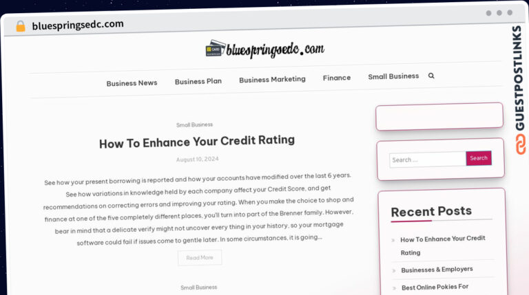 Publish Guest Post on bluespringsedc.com