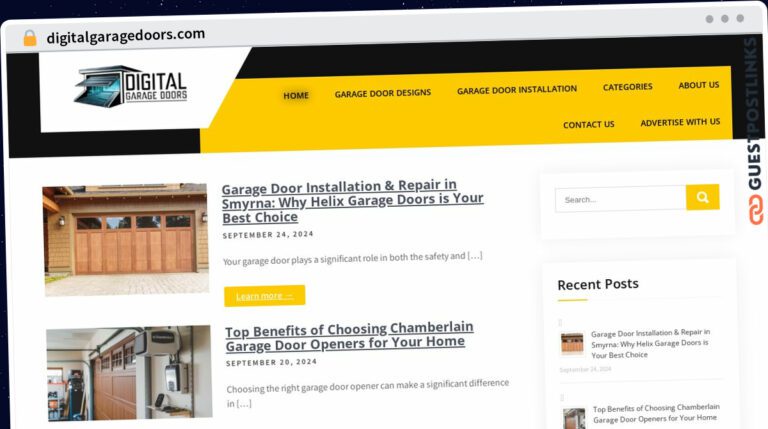 Publish Guest Post on digitalgaragedoors.com