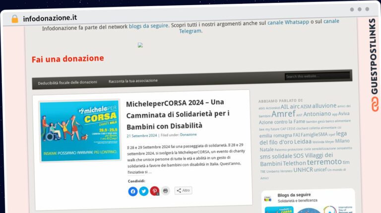 Publish Guest Post on infodonazione.it