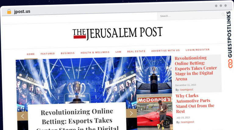 Publish Guest Post on jpost.us