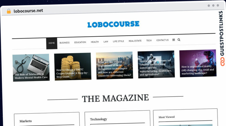 Publish Guest Post on lobocourse.net