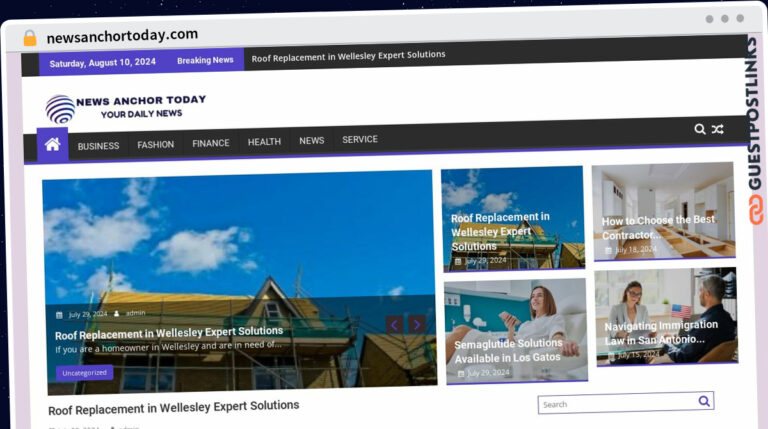 Publish Guest Post on newsanchortoday.com