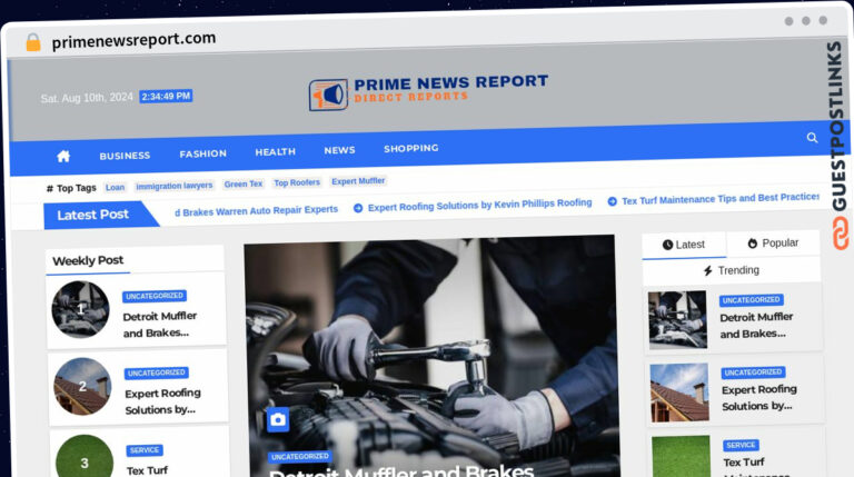 Publish Guest Post on primenewsreport.com