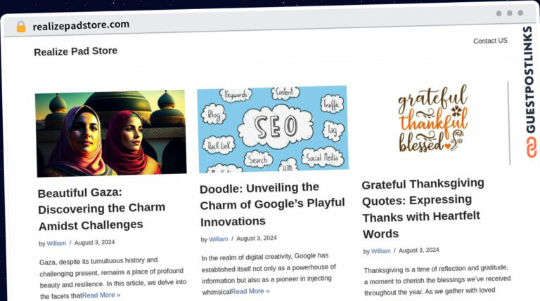 Publish Guest Post on realizepadstore.com