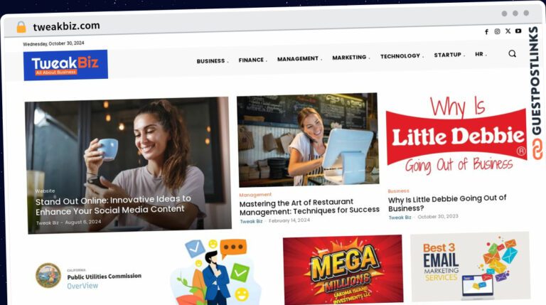 Publish Guest Post on tweakbiz.com