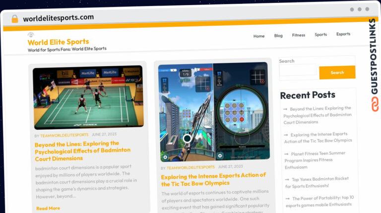 Publish Guest Post on worldelitesports.com