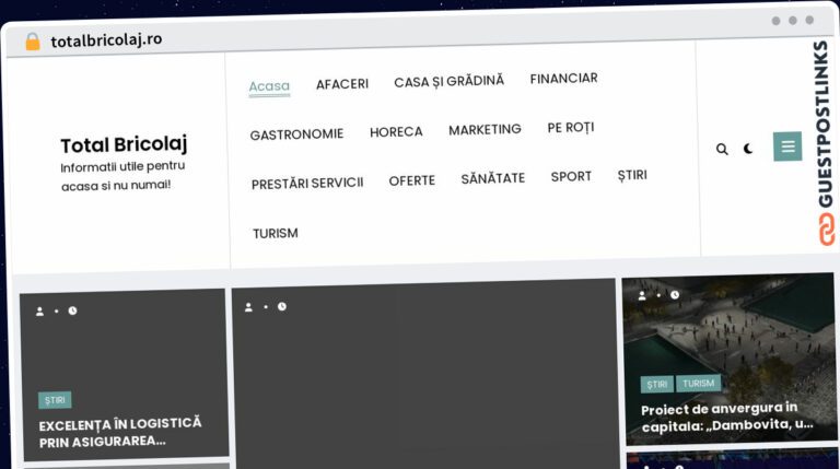 Publish Guest Post on totalbricolaj.ro