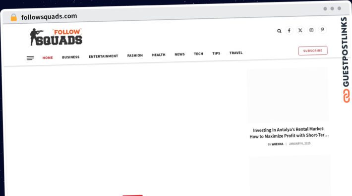 Publish Guest Post on followsquads.com