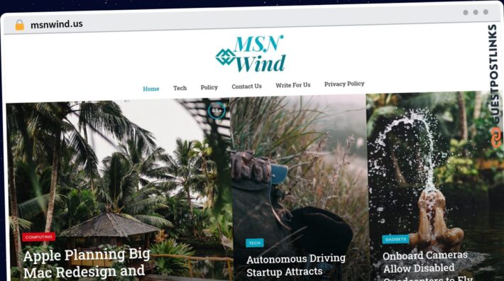 Publish Guest Post on msnwind.us