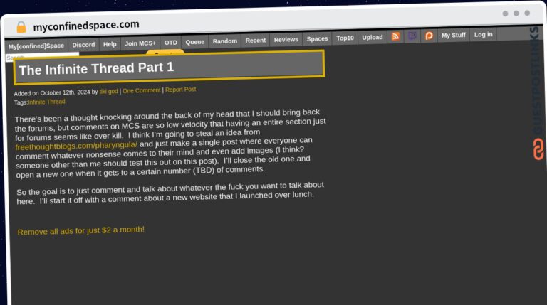 Publish Guest Post on myconfinedspace.com
