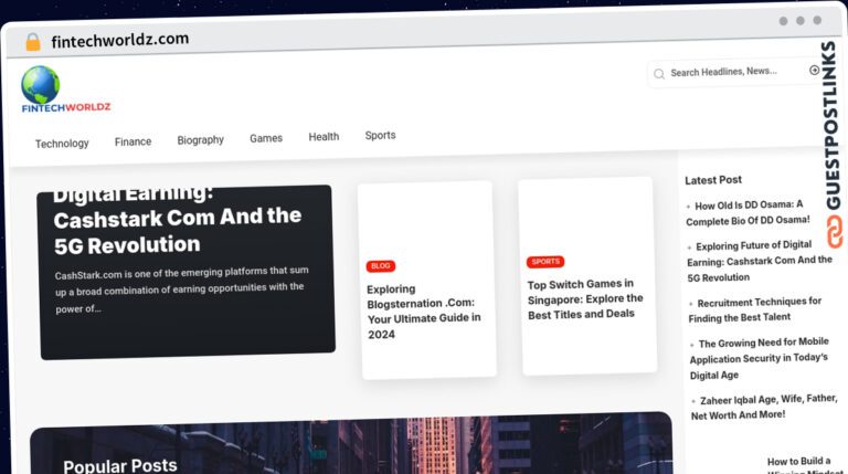 Publish Guest Post on fintechworldz.com