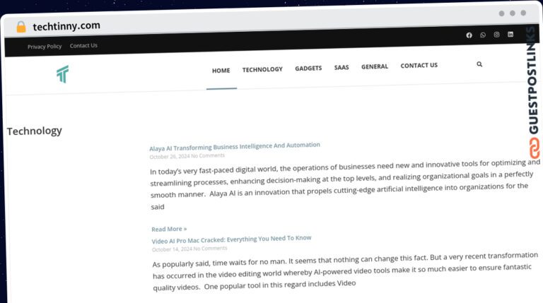 Publish Guest Post on techtinny.com