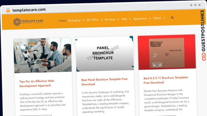 Publish Guest Post on templatecare.com