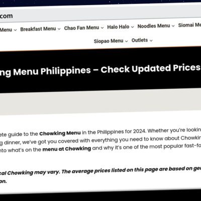 Publish Guest Post on chowkingmenuph.com
