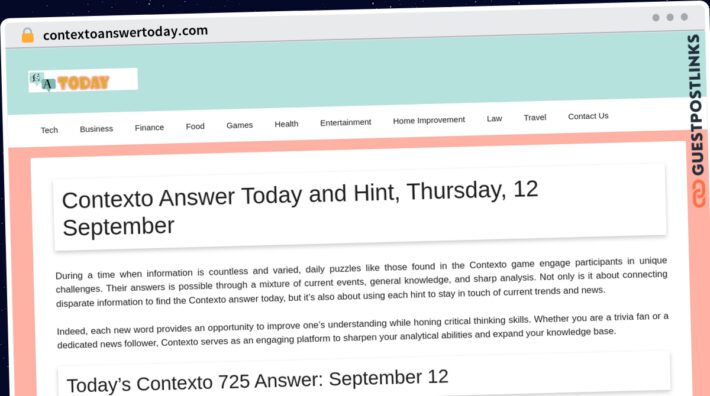 Publish Guest Post on contextoanswertoday.com