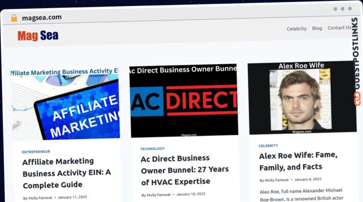 Publish Guest Post on magsea.com