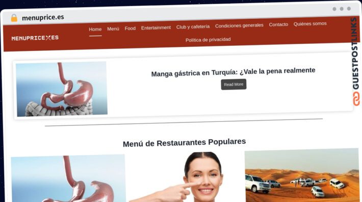 Publish Guest Post on menuprice.es