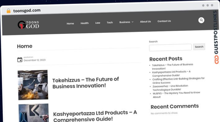 Publish Guest Post on toonsgod.com