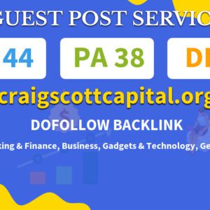 Buy Guest Post on craigscottcapital.org
