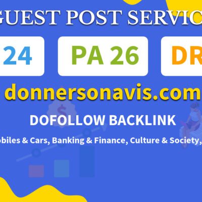 Buy Guest Post on donnersonavis.com