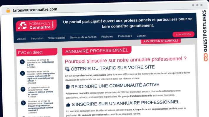 Publish Guest Post on faitesvousconnaitre.com