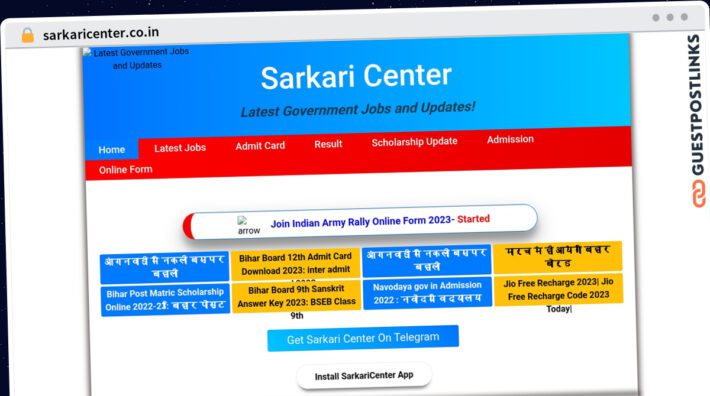 Publish Guest Post on sarkaricenter.co.in