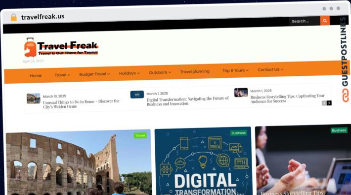 Publish Guest Post on travelfreak.us