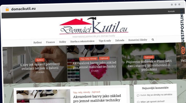 Publish Guest Post on domacikutil.eu