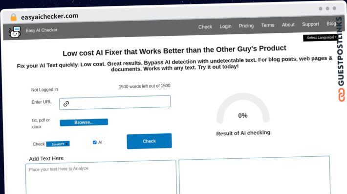 Publish Guest Post on easyaichecker.com
