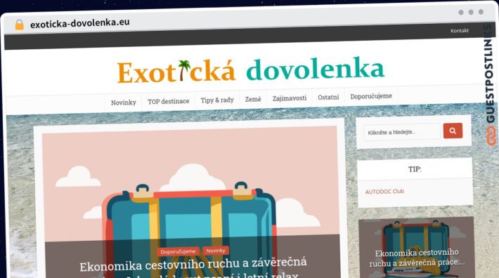 Publish Guest Post on exoticka-dovolenka.eu