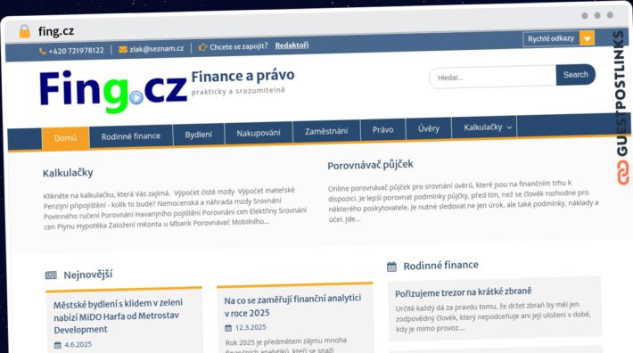 Publish Guest Post on fing.cz