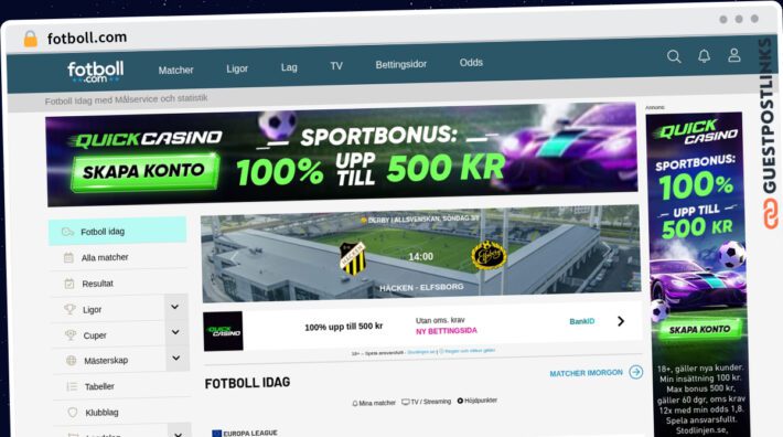Publish Guest Post on fotboll.com