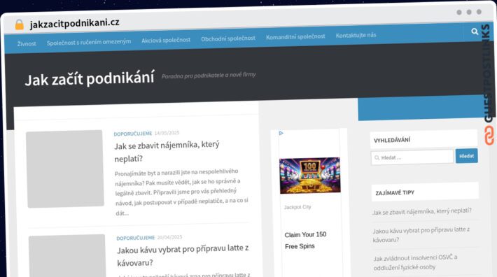 Publish Guest Post on jakzacitpodnikani.cz