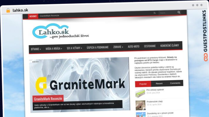 Publish Guest Post on lahko.sk