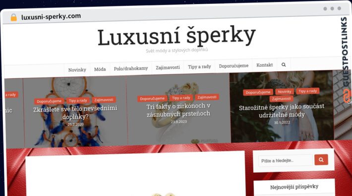 Publish Guest Post on luxusni-sperky.com