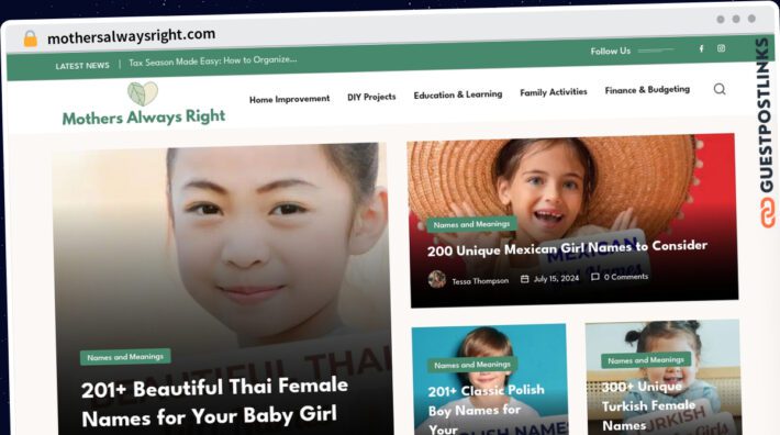 Publish Guest Post on mothersalwaysright.com