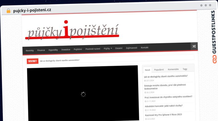 Publish Guest Post on pujcky-i-pojisteni.cz
