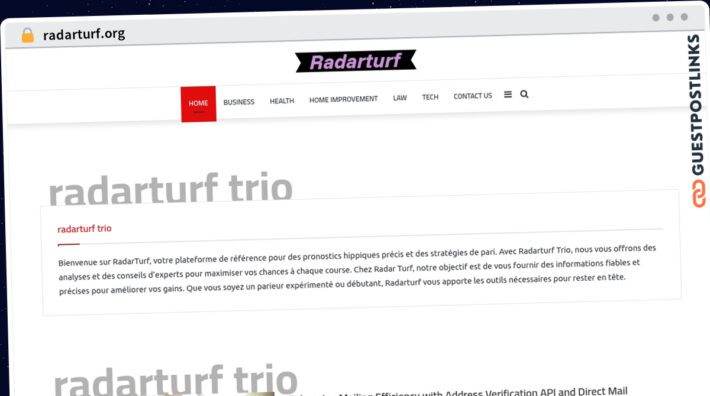 Publish Guest Post on radarturf.org