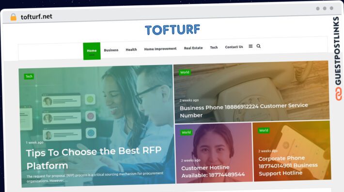 Publish Guest Post on tofturf.net