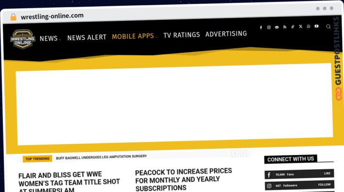 Publish Guest Post on wrestling-online.com
